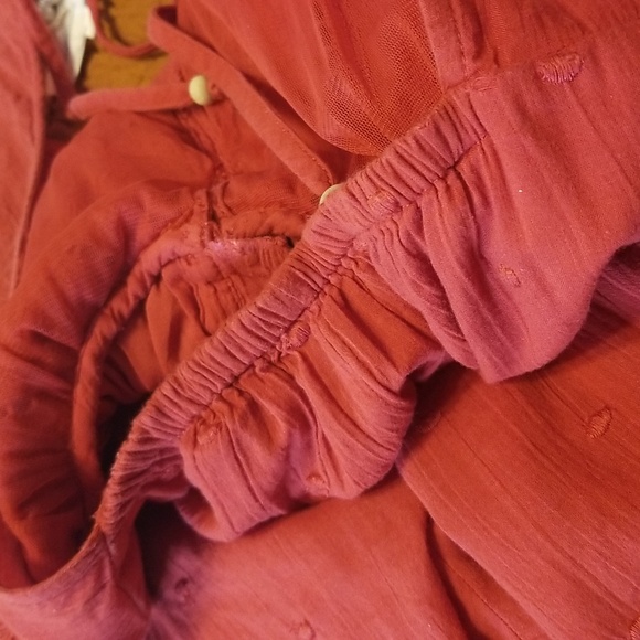 Free People Half Moon Bay Jumpsuit Burnt Orange Wide Leg Jumpsuit Size Medium - Picture 13 of 17